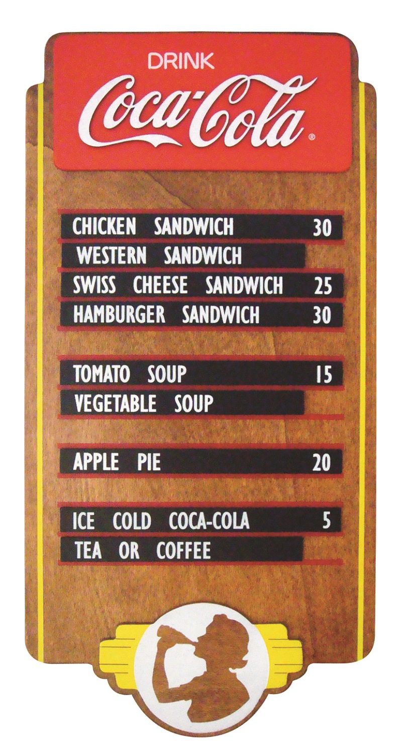 Coca Cola Menu Board | Wotever.co.uk